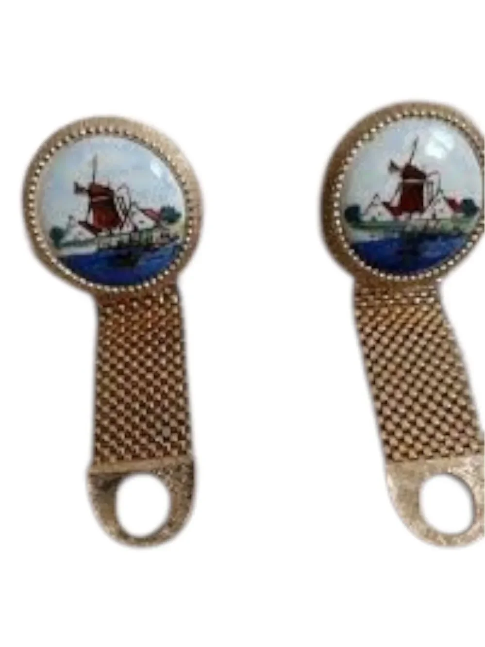 Swank Cufflinks Arts of the World Holland Hand Painted Delft